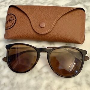 Ray-Ban Erika RB4171 865/13 3N Unisex Round Sunglasses Frames - Rubber Black